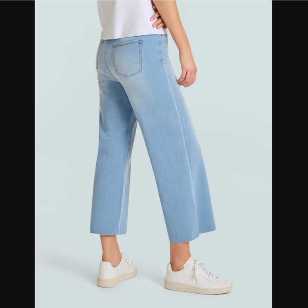 NWT Commando Do-It-All Denim High-Rise Cropped Wide Leg Jeans Size XL - Picture 3 of 9